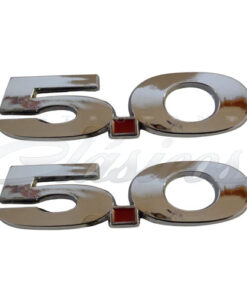 EMBLEMA LATERAL 5.0 CROMADO ADHERIBLE MUSTANG PAR
