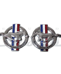EMBLEMAS LATERALES MUSTANG 35 ANIVERSARIO CROMADOS ADHERIBLES PAR.