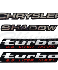 KIT DE  EMBLEMAS SHADOW LETRERO CHRYSLER