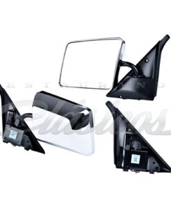 ESPEJO RETROVISOR IZQUIERDO MANUAL CROMADO CHEVROLET S-10 1982 A 1994