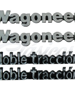 KIT EMBLEMAS WAGONEER 2 LETREROS WAGONEER 2 EMBLEMAS DOBLE TRACCIÓN