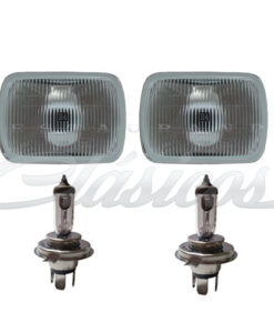 PAR DE FAROS FOCO INTERCAMBIABLE CON FOCOS HALOGENO DE 100 WATTS WAGONEER CARIBE, SUPER BEE, DART, VOLARE, TSURU